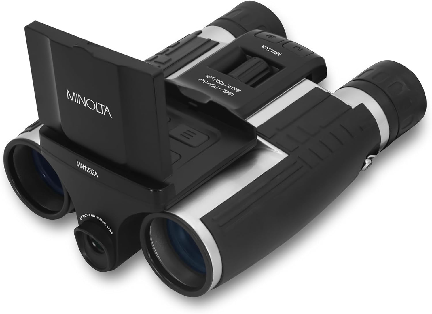 MINOLTA® MN1232A 12x32 Digital Binoculars w/4K UHD Camera