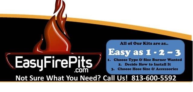 B4DK: 4″ BURNER DIY COMPLETE BASIC 1LB DISPOSABLE PROPANE TANK FIRE TABLE KIT