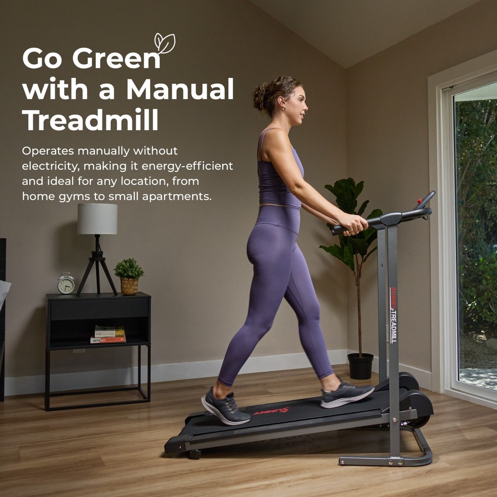 Portable Smart Manual Walking Treadmill Bluetooth Compact Foldable Non Slip Run