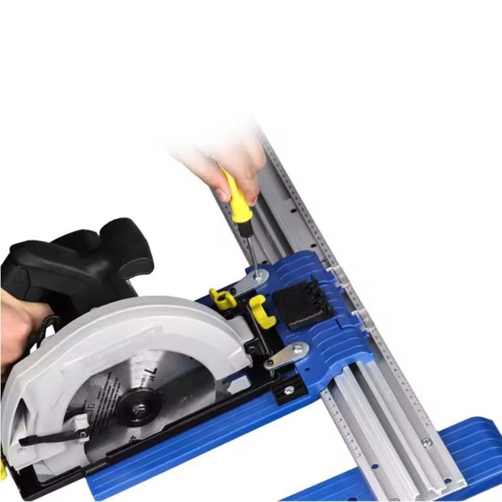 RipCut Circular Saw Guide with Fixed Rails for Accurate Edge Guided Cutting