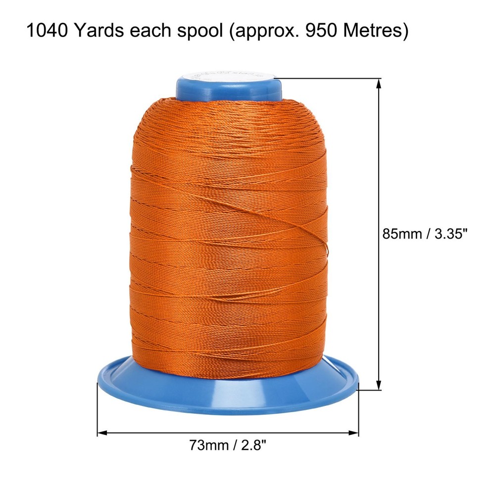 Bonded Polyester Thread Extra-strong 1040 Yards 300D/0.38mm (Orange)