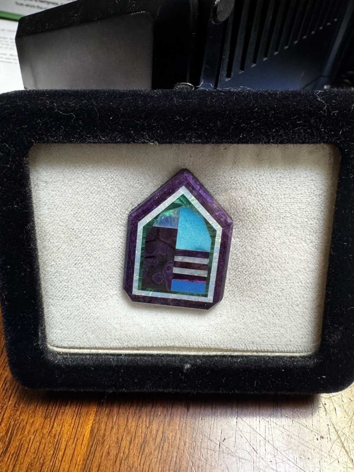 Jim Kaufmann Intarsia Sugilite Opal Malachite Turquoise Ceruleite Inlay 36.77ct