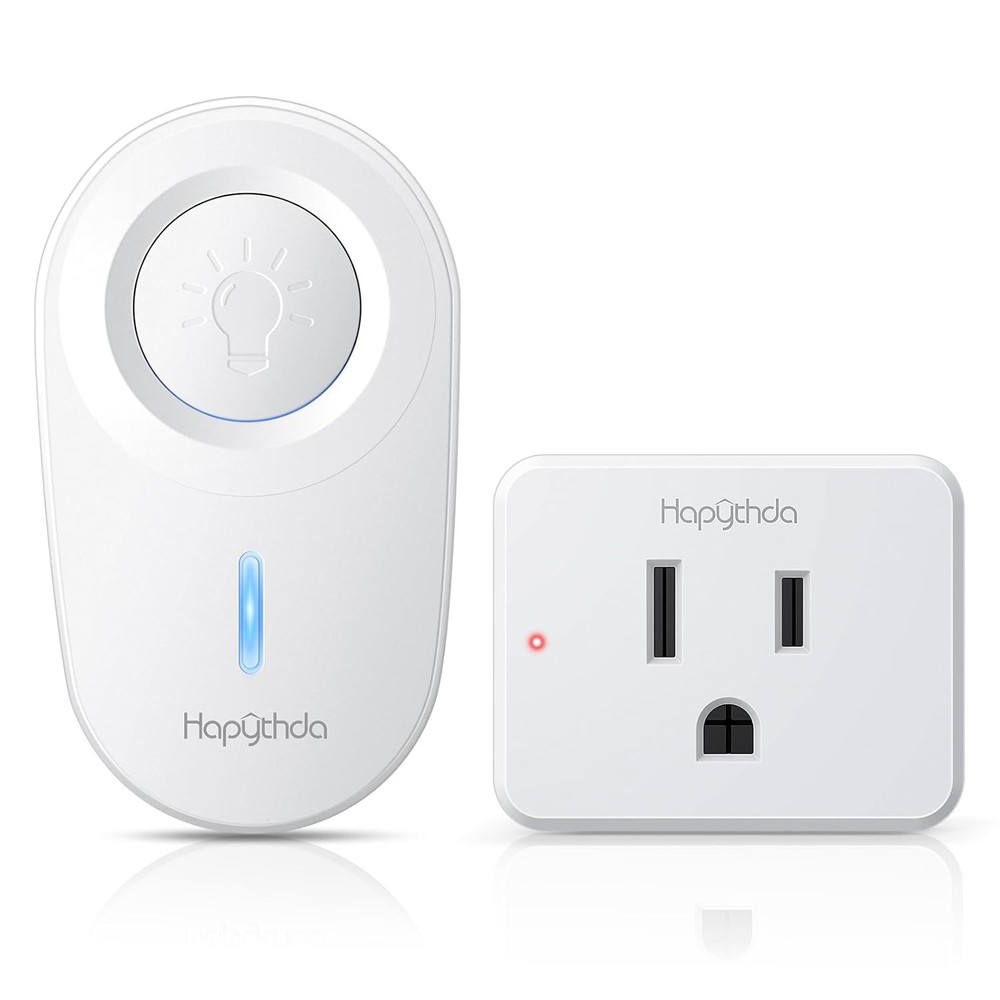 2 Pack Remote Control Outlet Plug, 15A Wireless Switch, 300ft RF Range