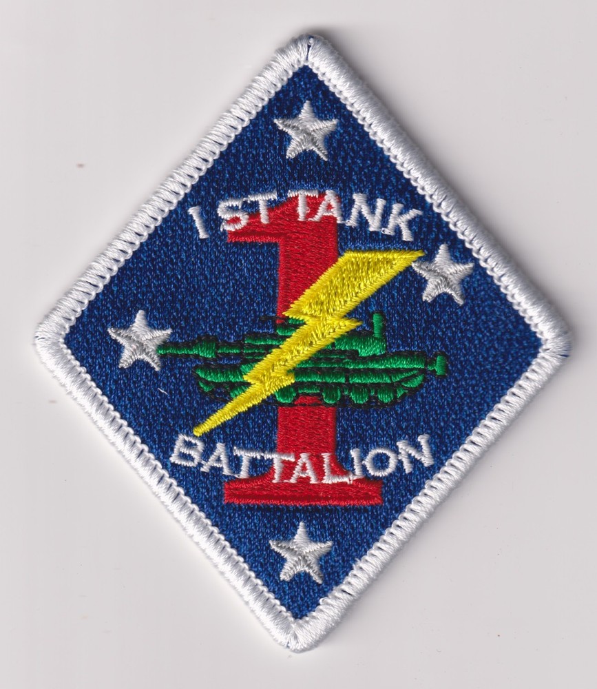 1st Tank Battalion patch USMC US Marine Corps high quality hook and loop back