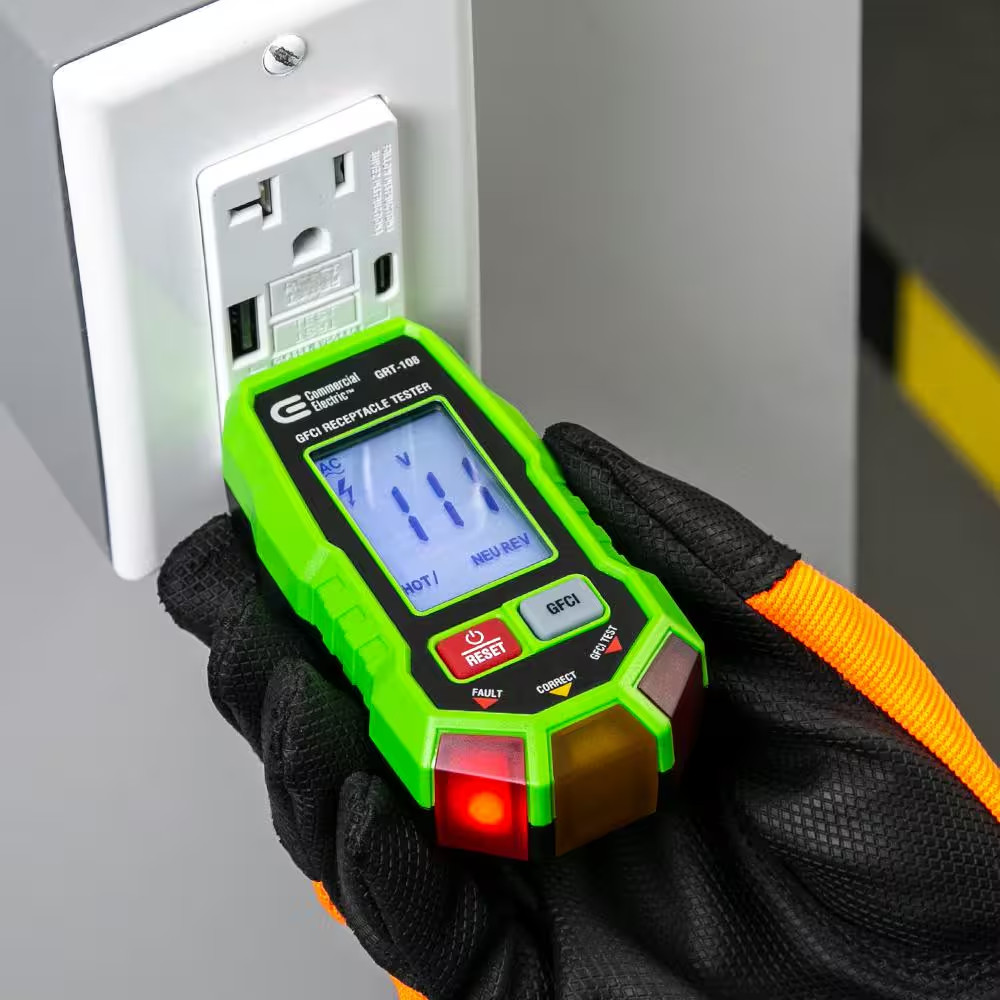 GFCI Electrical Outlet Tester with LCD