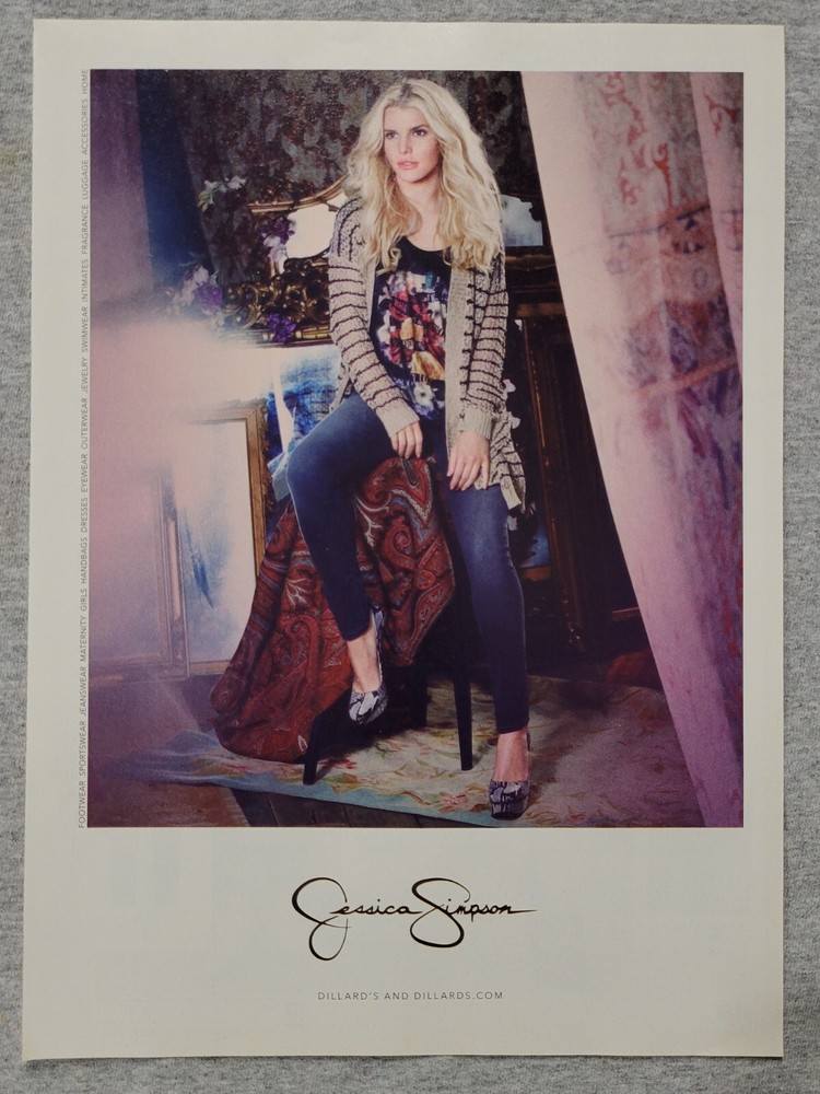 2014 Magazine Advertisement Page Jessica Simpson Clothing At Dillard's Print Ad