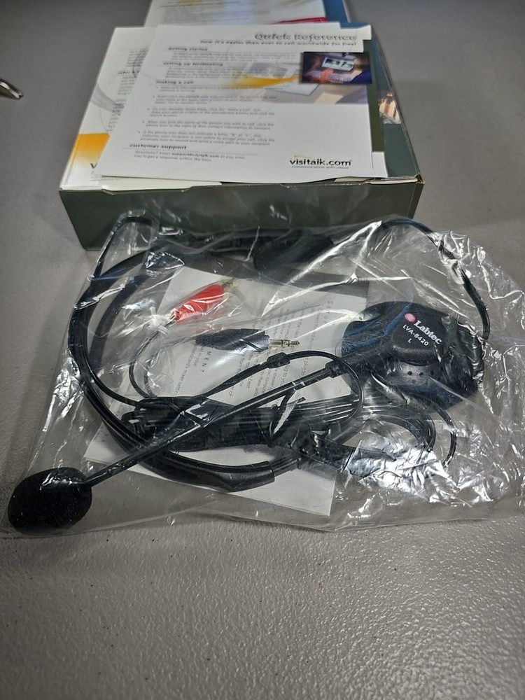 Labtec Visitalk.com Headset New Open Box LVA-820