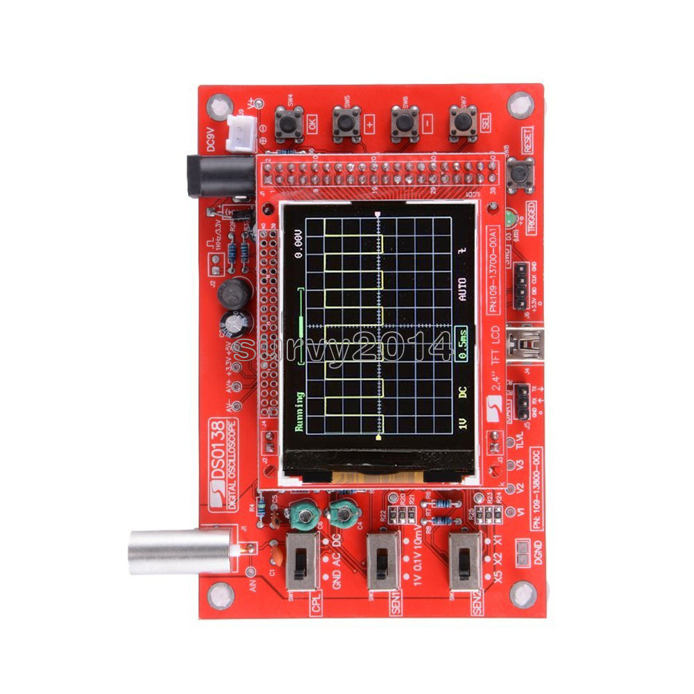 Fully Welded Assembled DSO138 2.4" TFT Digital Oscilloscope (1Msps) + Probe B1