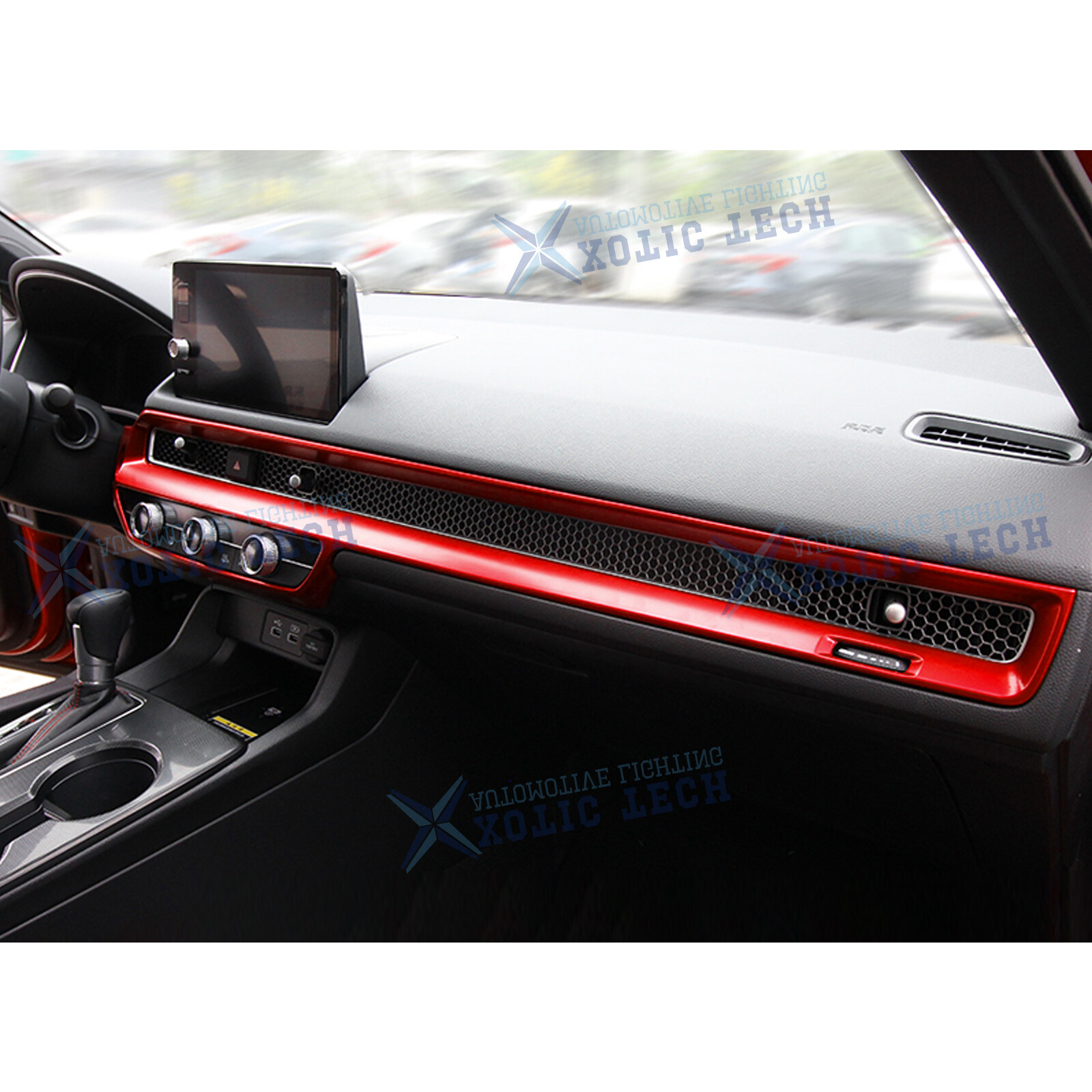 Sporty Red Interior Car Trim Decor Cover Accessories For Honda Civic 11th 2022+