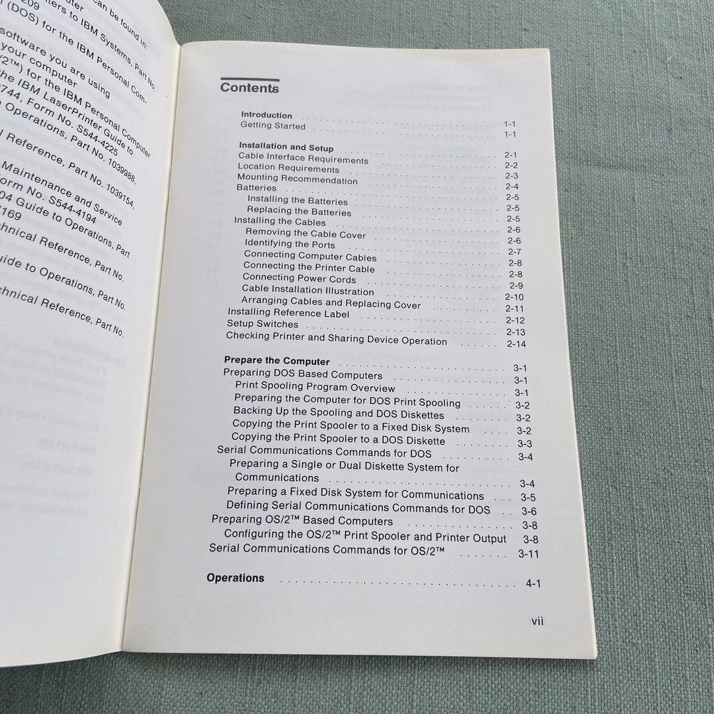 IBM Book Laser Printer Technical Reference 2380 2381 Users Guide Manual 1st Ed.