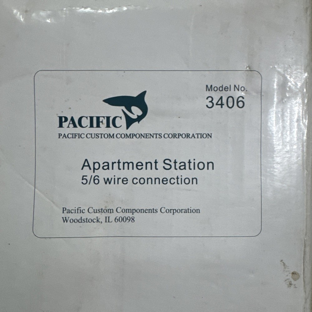 Pacific Electronics Apartment Intercom Station 3406 5/6 wired connect