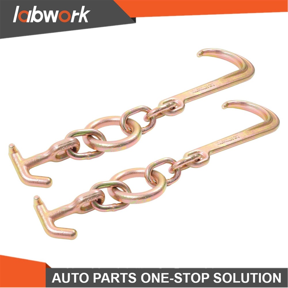 Labwork 2 Pack 15" J Hooks with TJ Hook G70 5400Lbs WLL Roll Back Clevis