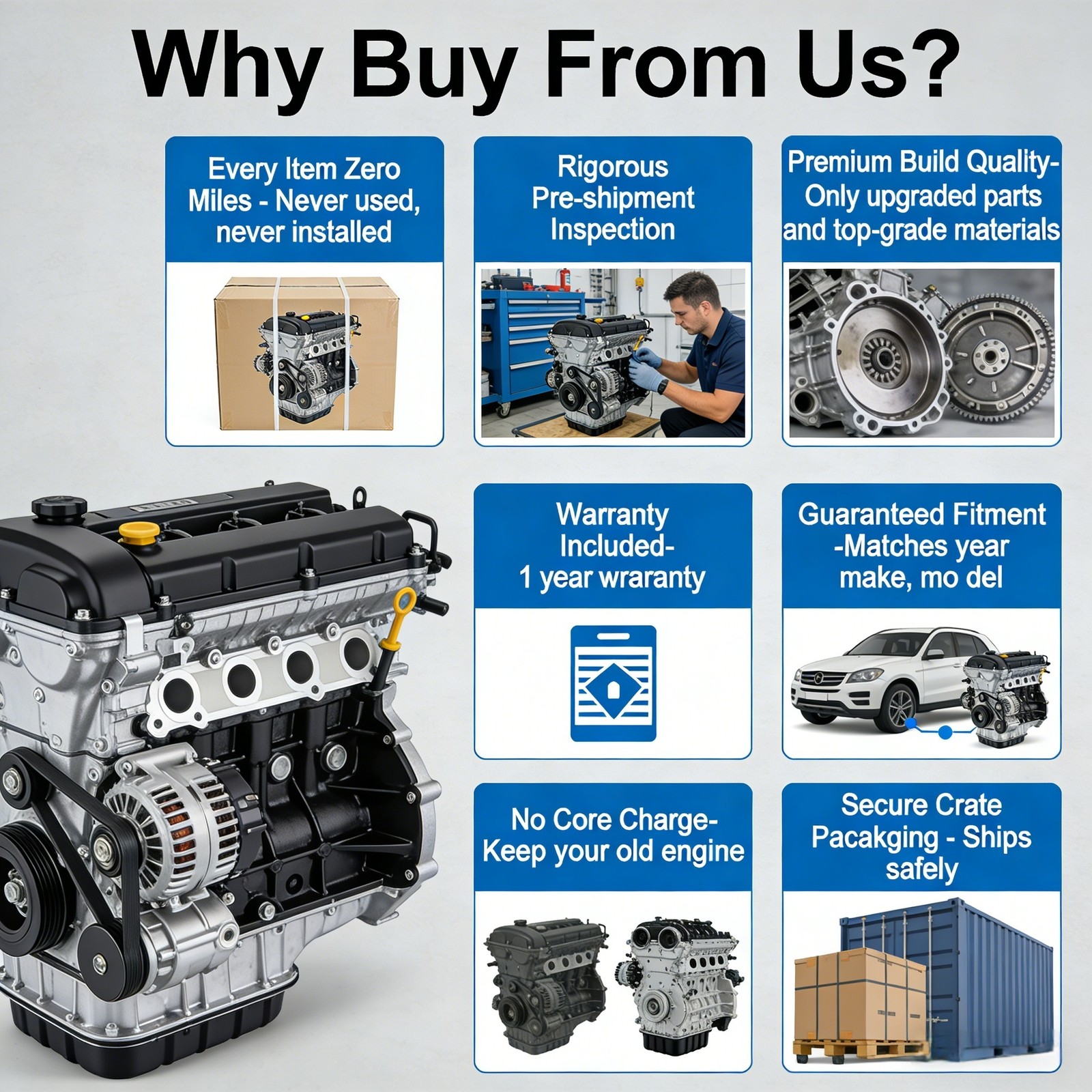 For VW 2.0L GAS TURBO 4-CYLINDER ENGINE MOTOR COMPLETE ASSEMBLY EA888 GEN 2