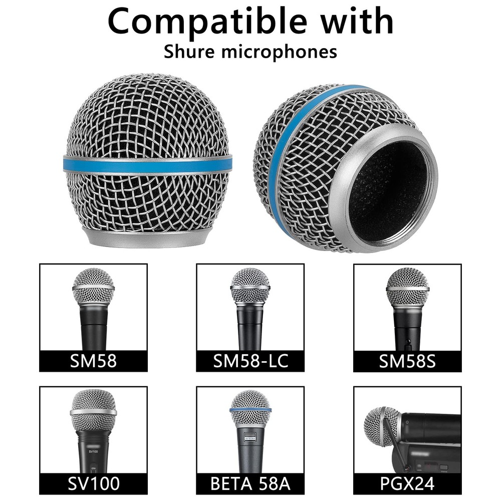 GEEKRIA for Creators Microphone Replacement Grille Compatible Small, Silver