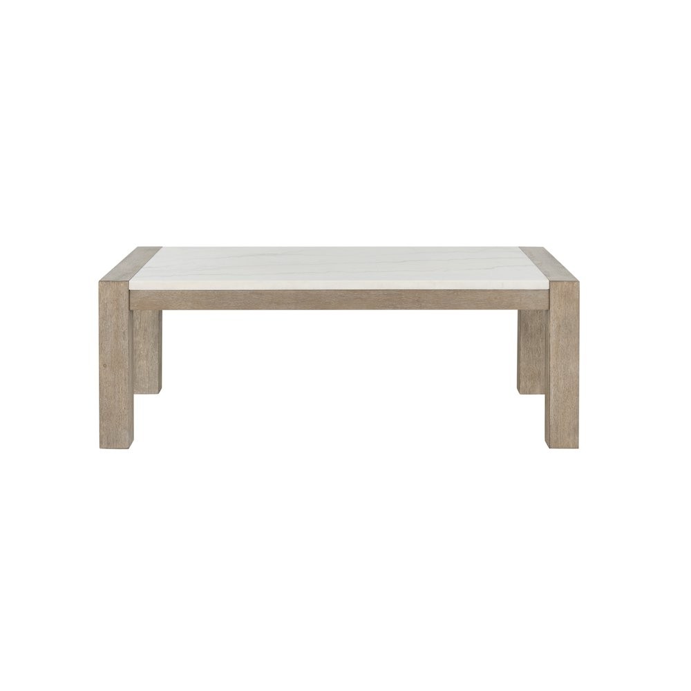 Contemporary Coffee Table, Natural,White