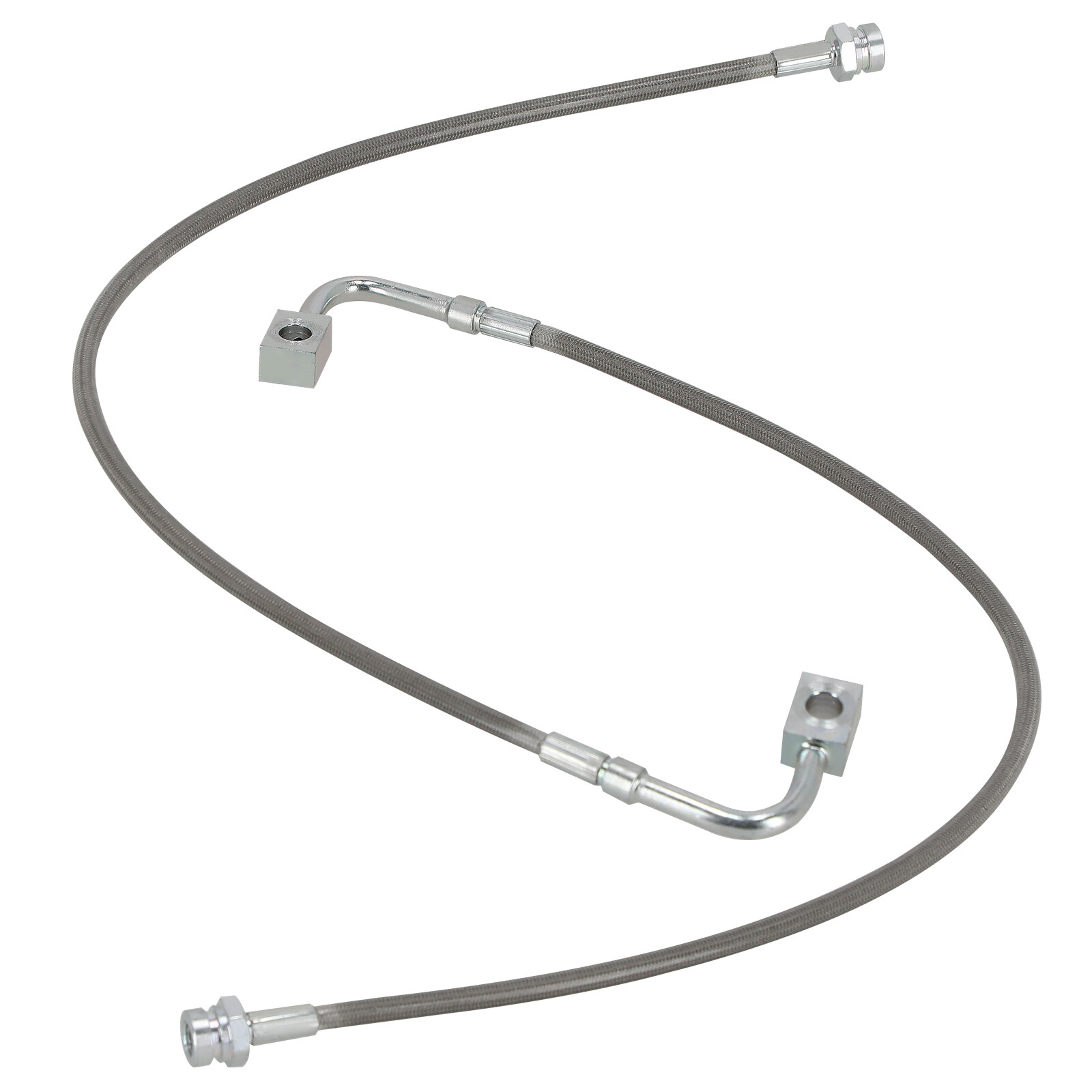 Front & Rear Braided Brake Lines For Jeep Wrangler JK 2007-2018 Stainless Steel