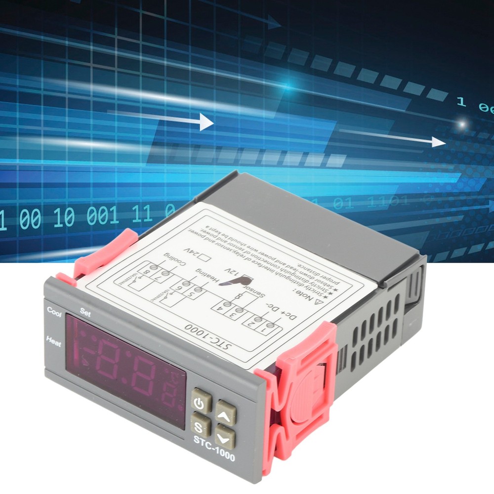 Digital Temperature Controller With Sensor STC-1000 Accurate Cooling And Hea
