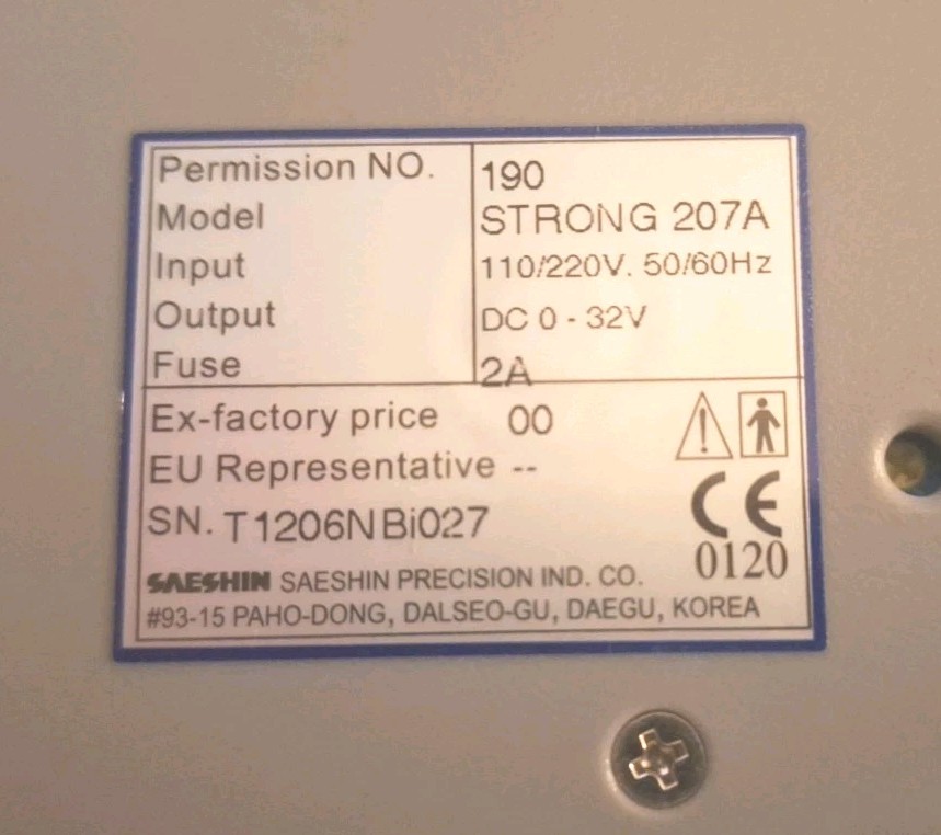 Strong 207 A tested works