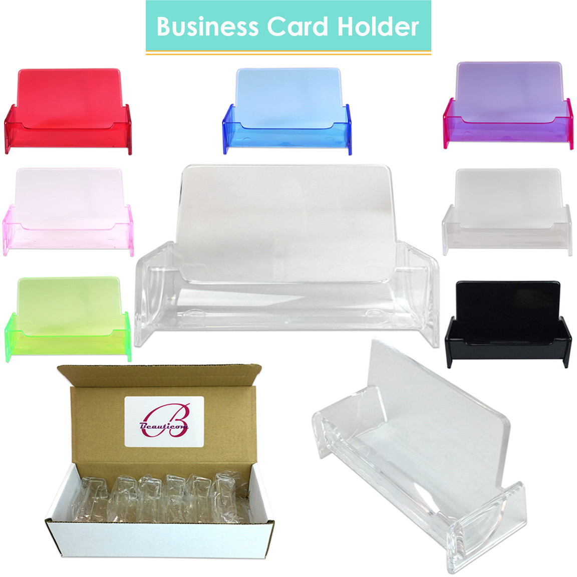 Acrylic Business Name Card Holder Display Stand, Desktop New
