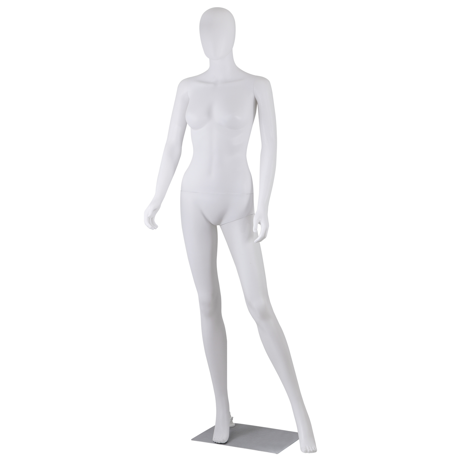 Female Mannequin Full Body Dress Form Adjustable 70" Realistic Detachable White