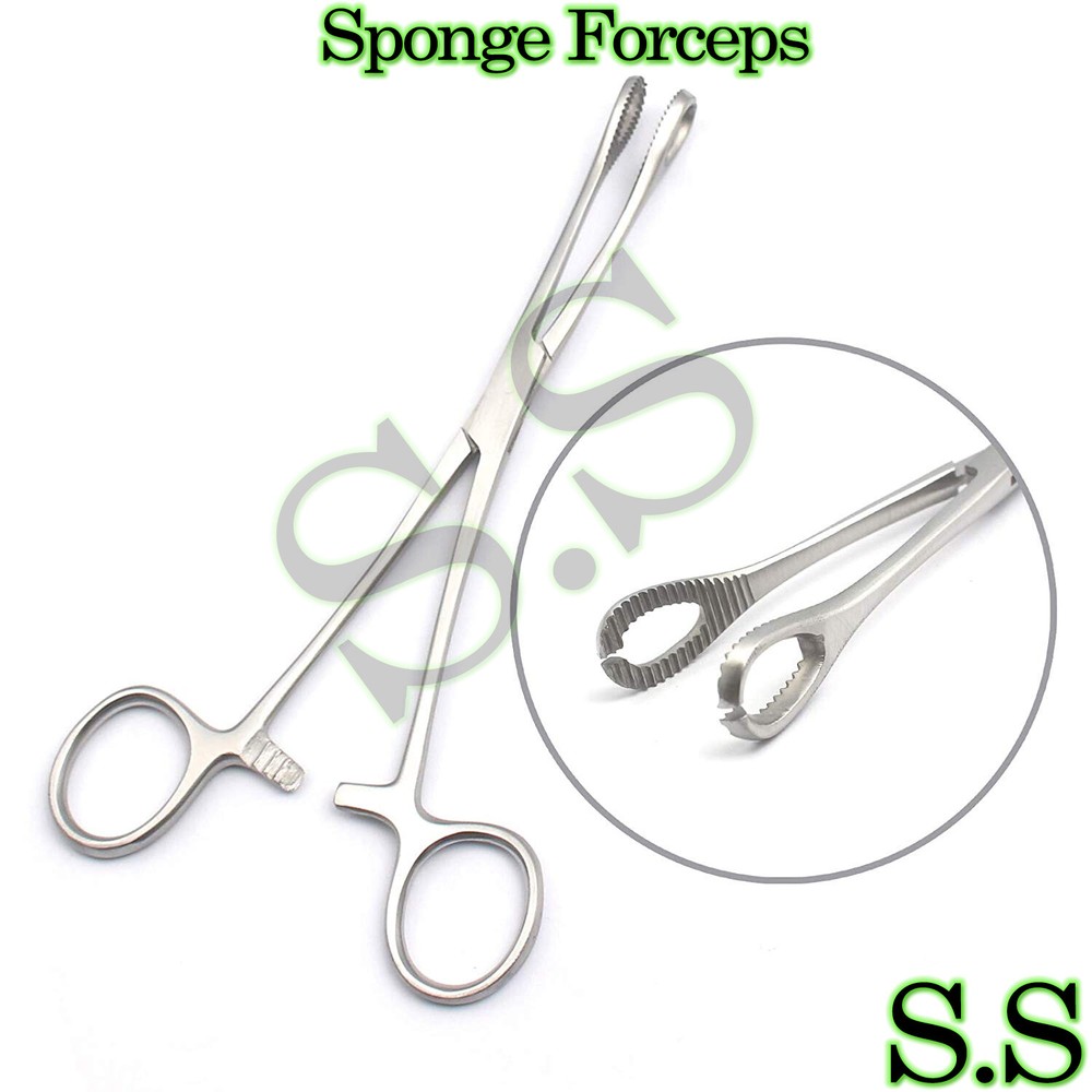 Sponge Forester Forceps 7" inch SLOTTED Body Piercing Instruments