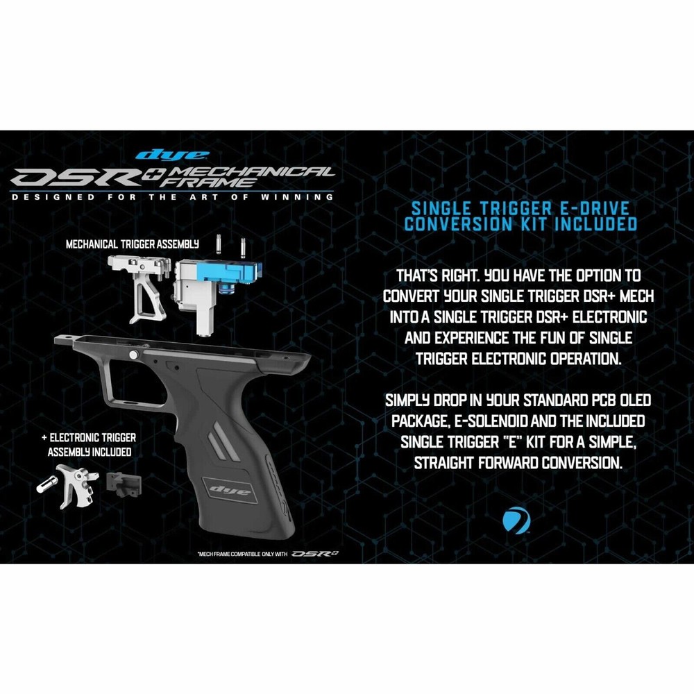 Dye DSR+ Mechanical Trigger Frame Black