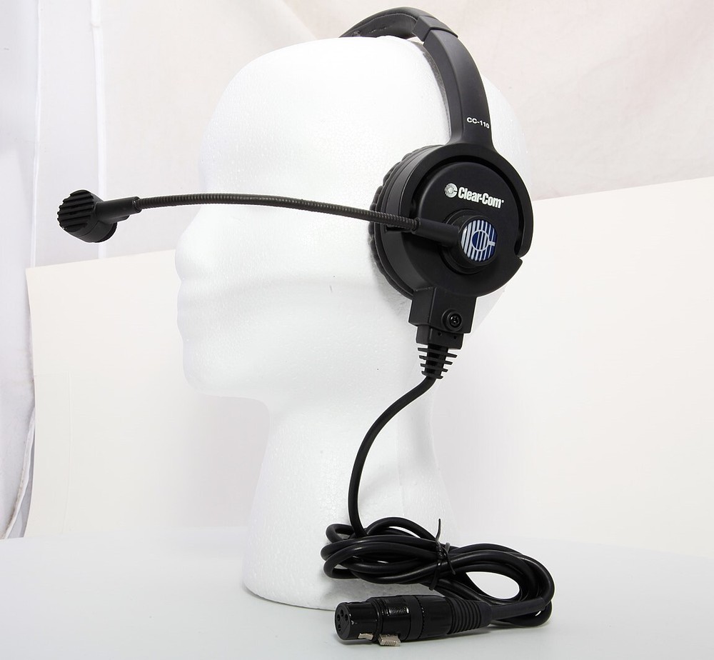 ClearCom HME CC-110 Intercom Headset + Dynamic Microphone 4 Pin Female XLR Plug