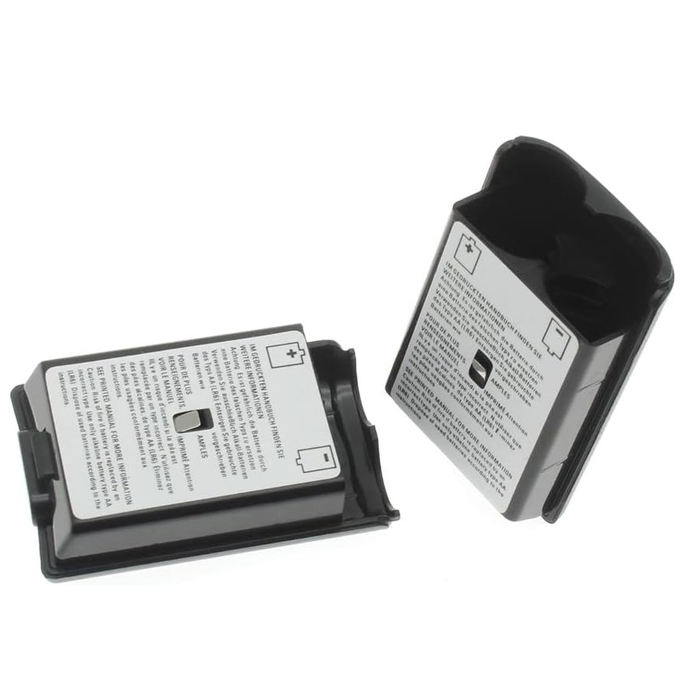 4 X AA Battery Back Cover Case Shell Pack For Xbox 360 Wireless Controller Black