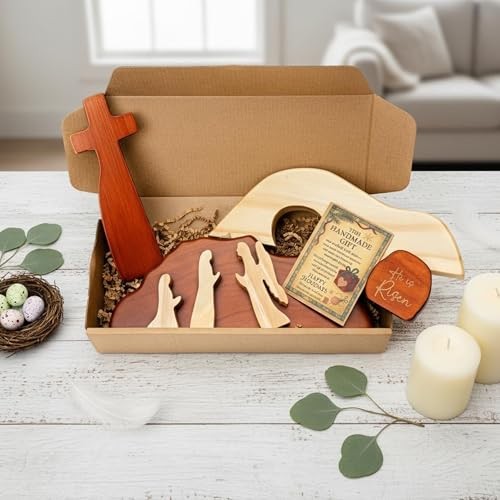 7-Piece Empty Tomb Easter Decoration Set, He is Risen Easter Decor, Nelxi-279