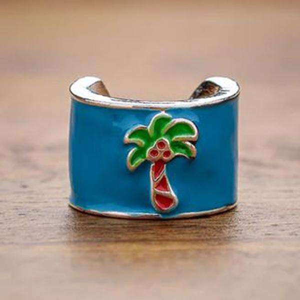 CharMED Stackable Personalize Stethoscope Bling Charm | Palm Tree