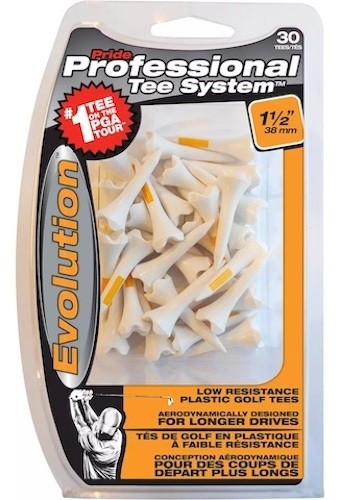 NEW Professional Evolution Tee System - 30 Count - White/Orange- 1-1/2"