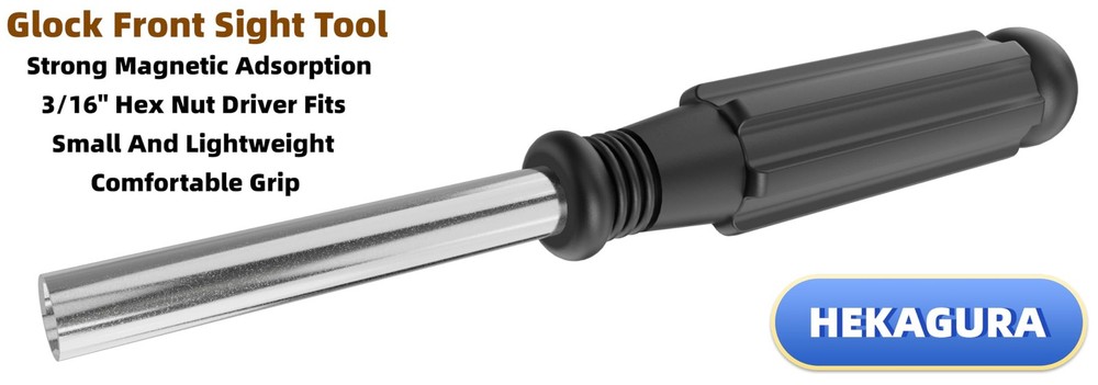 HEKAGURA Tools Kit for Glock, Front Sight Remove Pin Punch Black Gen2