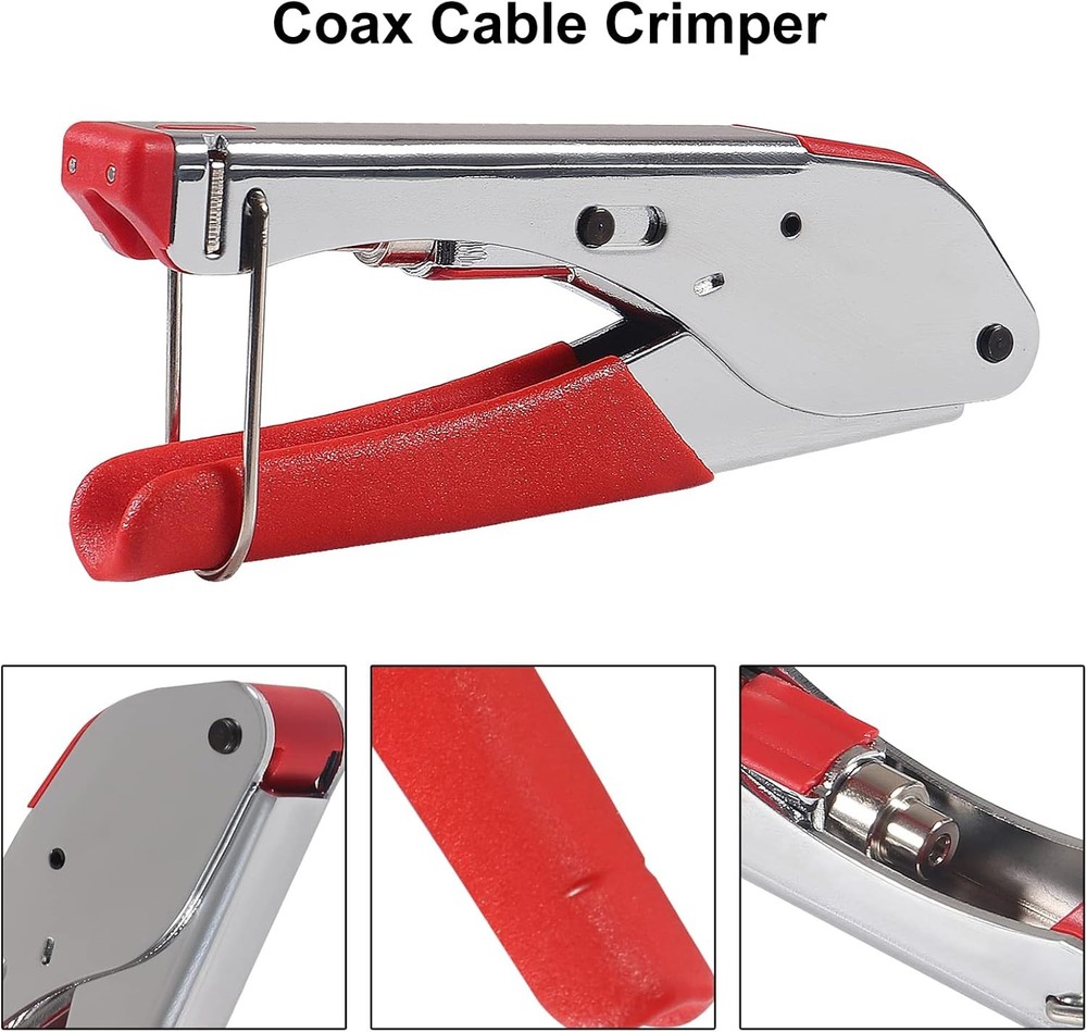 DIANN Coax Cable Crimper Coaxial Compression Tool Kit Wire Stripper Kit-1