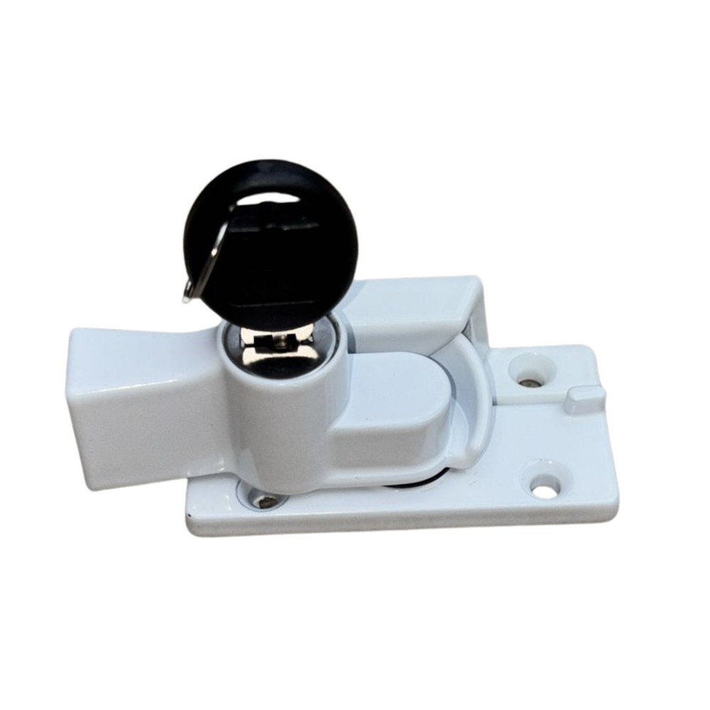 TradeBase Window White Sash Double Hung Lock Lockable Keyed Alike Wide Base