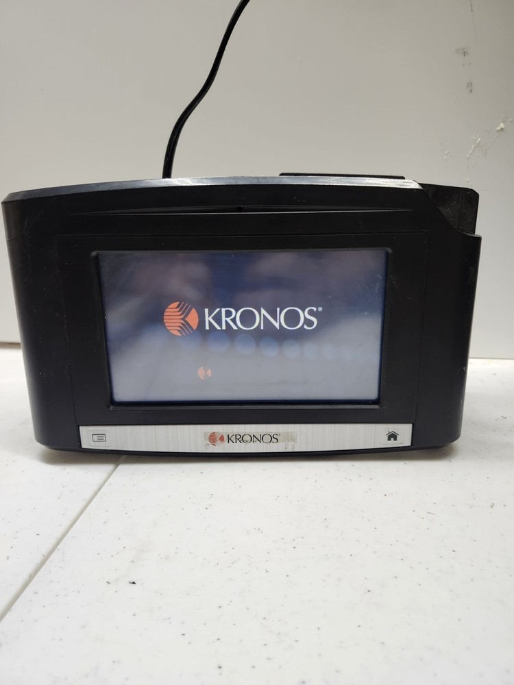 Kronos InTouch 9100 Time Clock  *TESTED* will needs reset *no power cord* 008