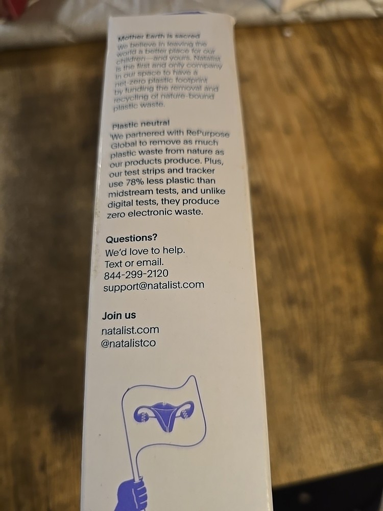 Natalist Ovulation Test Strips & Tracker Kit 30Ct With Test Cup Exp 11/2026