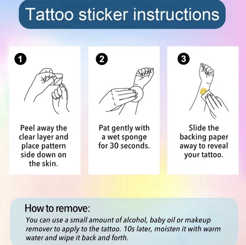 Orange Seahorse - Small - Temporary Tattoo.