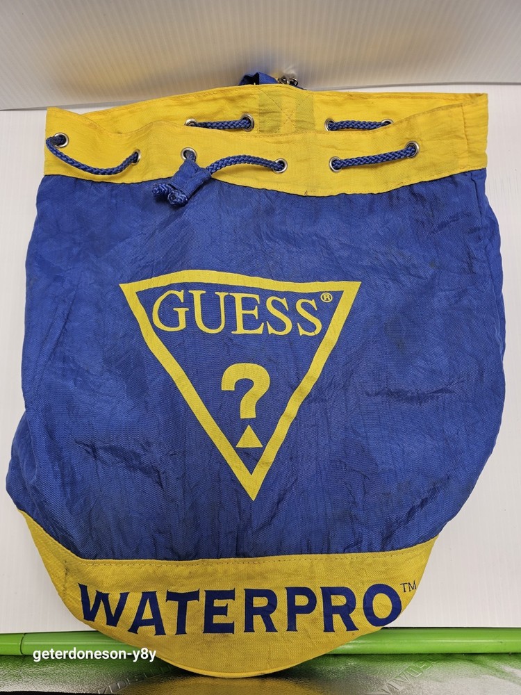 Vintage Guess Drawstring Waterpro Backpack