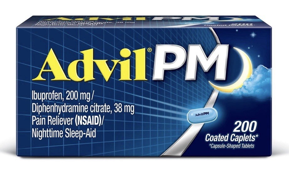 Advil PM Ibuprofen 200mg Pain Reliever & Nighttime Sleep-Aid 200 Caplets 2027