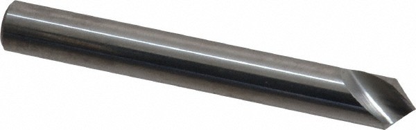 Hertel 1/4" Head Diam, 1/4" Shank, 1 Flute 90? Solid Carbide Countersink Brig...