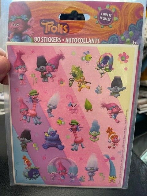 Trolls Stickers 80ct New!!!