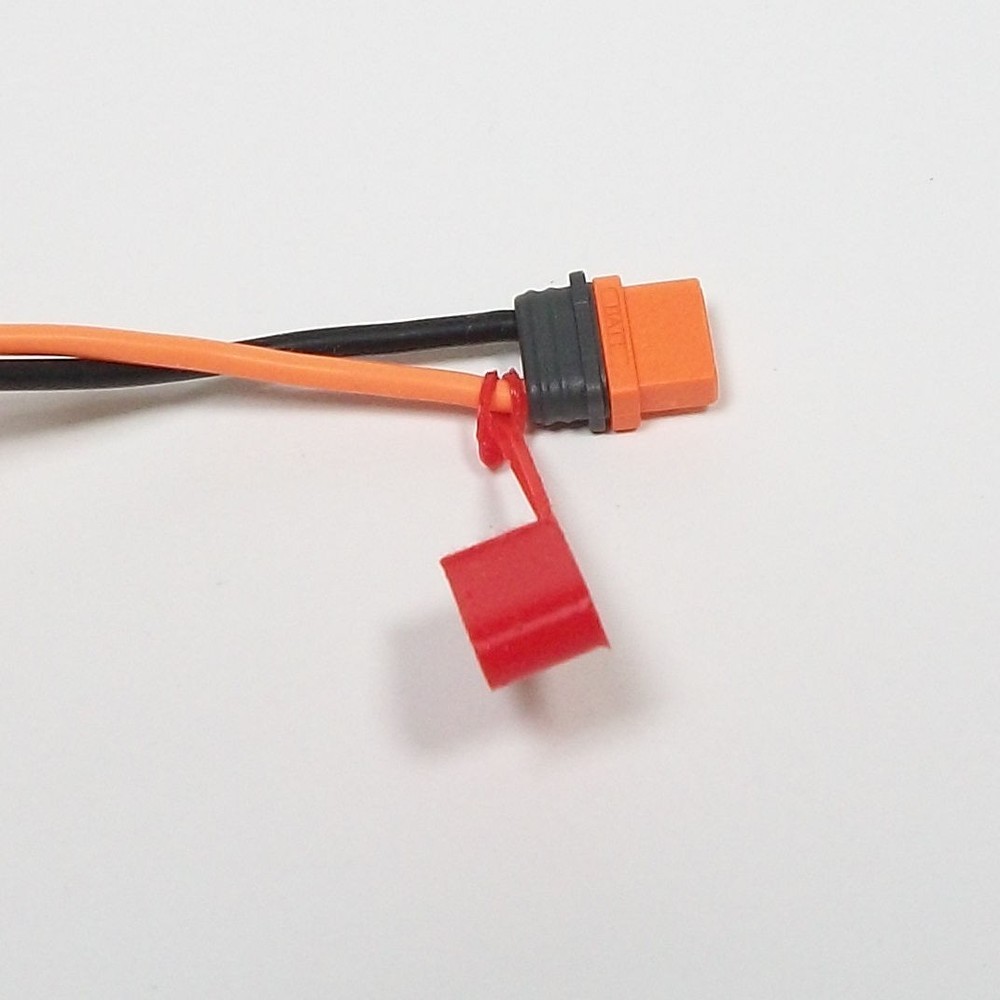 IC2 RC Battery Connector Cap Cover Charge Status Indicator 12 pcs RED With Loop