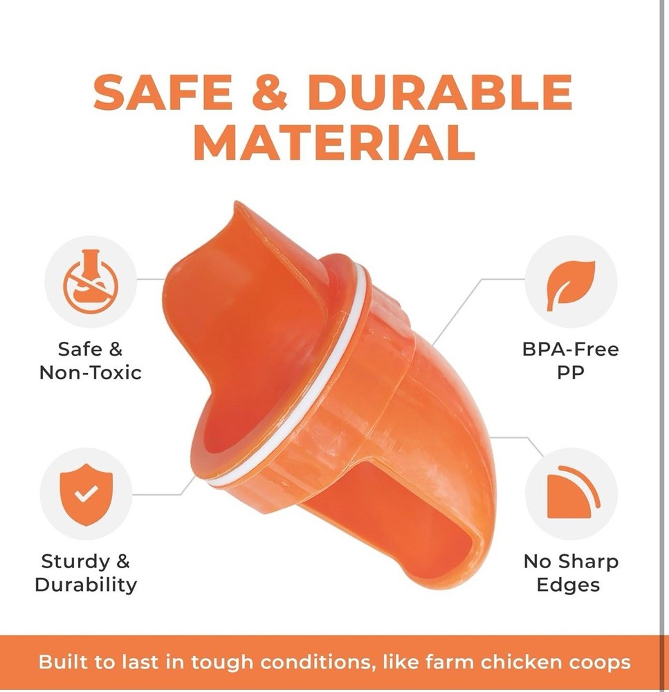 4Pack Durable Chicken Feeder Rain Proof Poultry Feeder Port Gravity Feed Kit