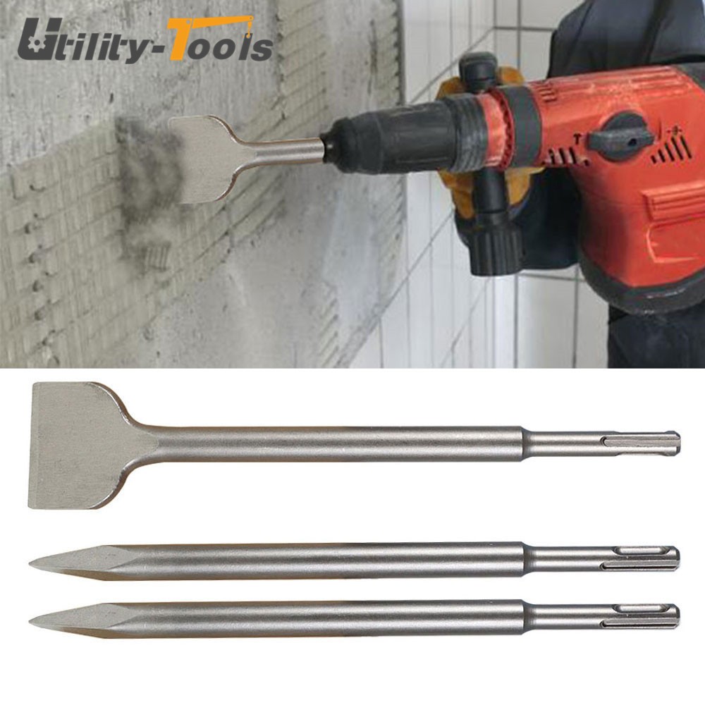 6 Pcs SDS Plus Chisel Set Concrete Drill Bits Set Rotary Hammer Bits