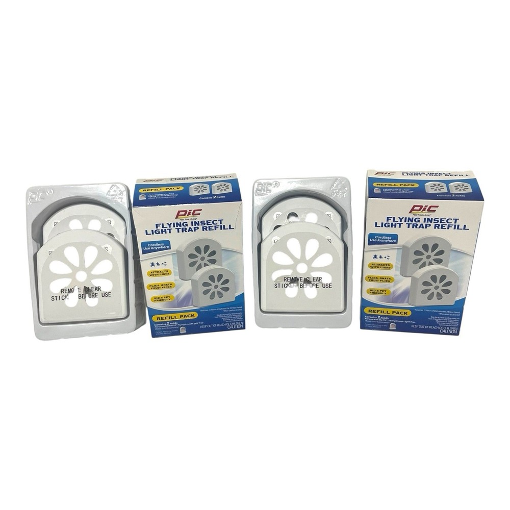Pic Flying Insect Light Trap Refill Pack Fruit Fly Gnat Pet Friendly Open Box