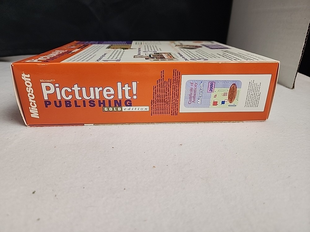 Microsoft Picture It! Publishing Gold Edition v. 2001 PC Sealed! Priority