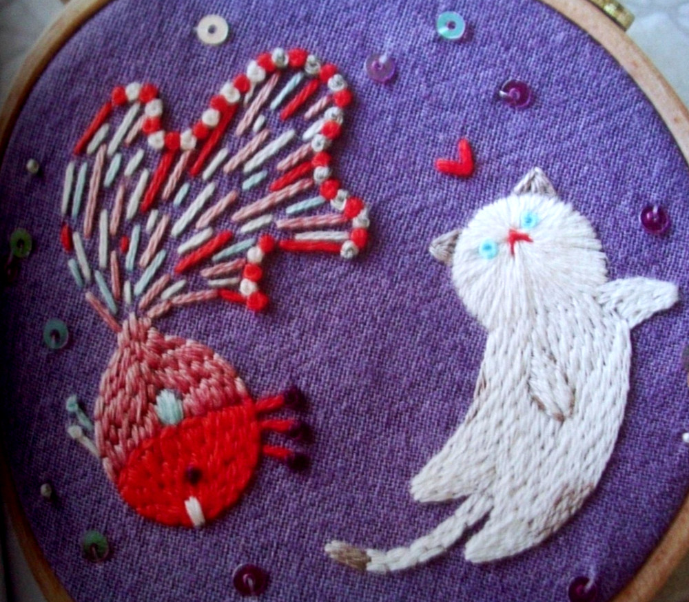 Cat Mania embroidery book patterns & instruction SO CUTE!
