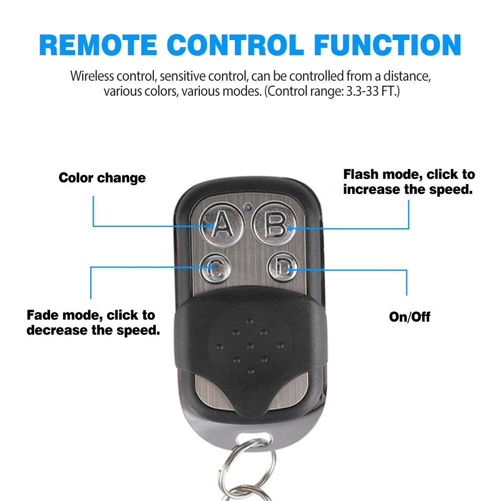 12pcs Motorcycle LED Under Glow Light Kit Multi-Color Neon Strip /Remote Control