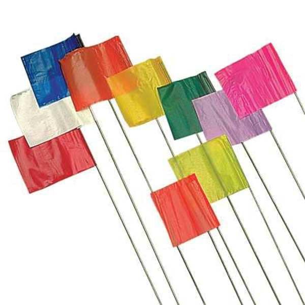 Presco 2330Og-200 Marking Flag, Pvc, Solid, 2.5" L., 100 Pk