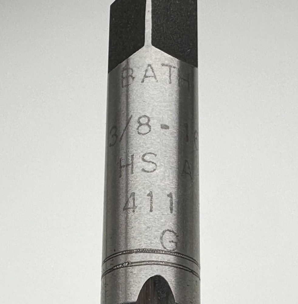 Bath 3/8"-16 spiral thread tap #411 NOS